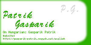 patrik gasparik business card